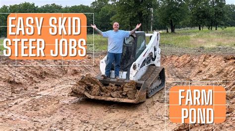 dig pond with skid steer|skid steer loader pond.